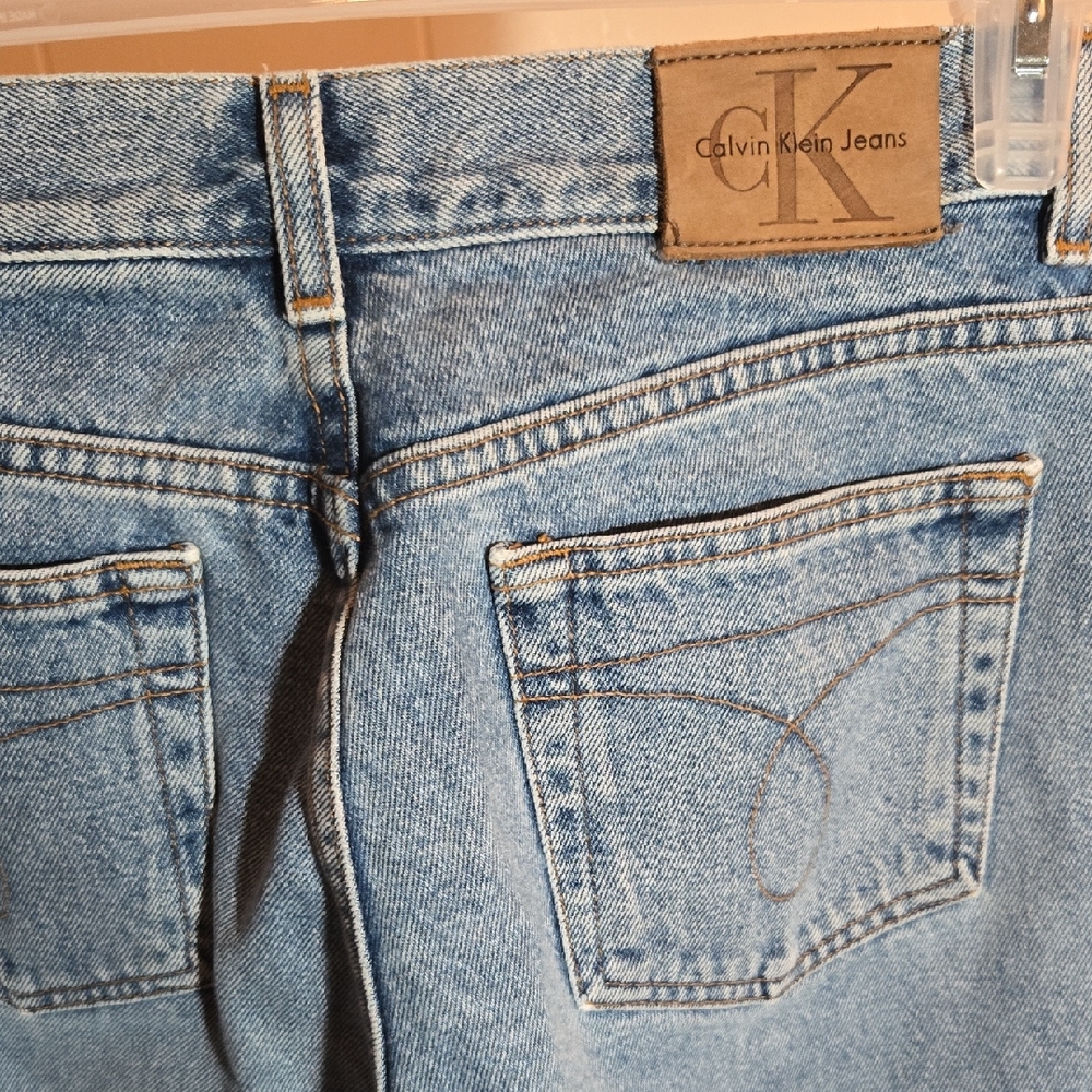 Like New No Flaws Calvin Klein 90s 100 Cotton Straight Jeans 2 Cycle Stone Wash